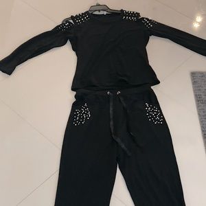 Bedazzled black tracker type set size xl new